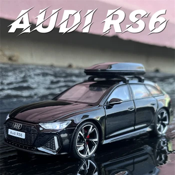 1/32 Audi RS6 Avant Alufelni Kombi Autó Modell Fröccsöntött Fém Játék Járművek, Autó Modell, Szimuláció, Hang, Fény, Gyerek Játékok, Ajándék