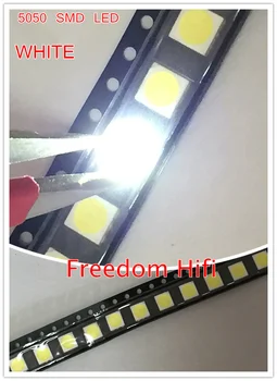 1000PCS 5050 SMD LED Diódák smd 5050 Fehér/Természet fehér led, CCT:4000-4500k 0.2 w-60MA 5050 NW