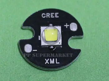 1db 10W CREE XM-L2 XML2 L2 hideg Fehér 6000k ~6500k LED Lámpa Chip Izzó + 16 mm-es NYÁK-Bázis