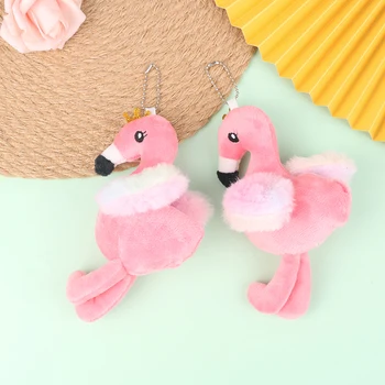 1db Kreatív Flamingo Madár Plüss Kulcstartó Plüss Állat Vadon Gyűjthető Puha Plüss Baba Játék Születésnapi Ajándék lányoknak
