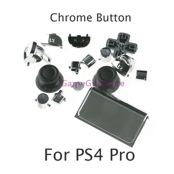 1set Teljes Készlet Chrome Gombok R2 L2 L1 R1 Kioldó Gombot, hogy A PlayStation 4 PS4 Pro Vezérlő JDS-040 JDM-040