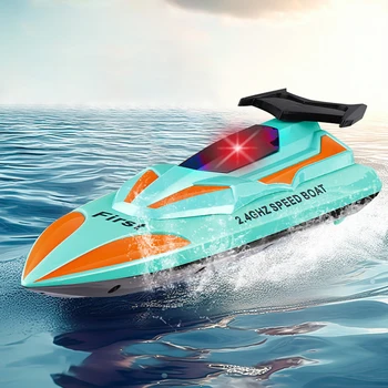 2,4 GHz-es Távirányító Motorcsónak Elektromos Vezeték nélküli nagysebességű RC Racing Hajó Ünnepi Születésnapi Ajándékok Fiúknak Nyári Medence