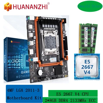 2667 v4 kit xeon x99 alaplap HUANANZHI LGA 2011 v3 4MF E5 processzor, illetve 16 gb-os(2*8 GB) ddr4 2133MHz RECC memória combo M. 2 NVME