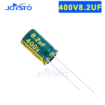 400v 8.2 UF magas frekvenciájú, alacsony impedancia 400V8.2UF alumínium elektrolit kondenzátor mérete 8X12 20%