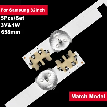 5db/set 658mm tv háttérvilágítás szalag led Samsung 32inch 9led tv javítás UE32F5500AW UE32F4000 D2GE-320SC1-R0 UE32F5000 UE32F5500