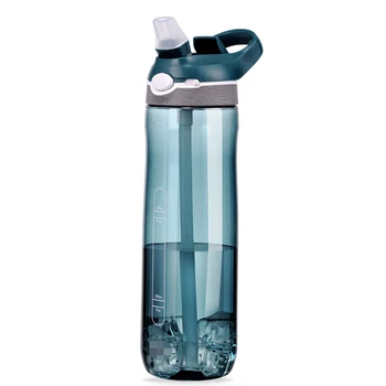 750ml Sport kulacs szalmával A Kemping Túrázás Kültéri Műanyag Átlátszó Üveg BPA Mentes A Férfiak Drinkware