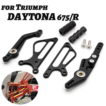 A Triumph Daytona 675 /Street Triple 675 2006-2012 675R 11-13 CNC Footpeg Rearset sebességváltási Váltó Hátsó fékkar + Szárny