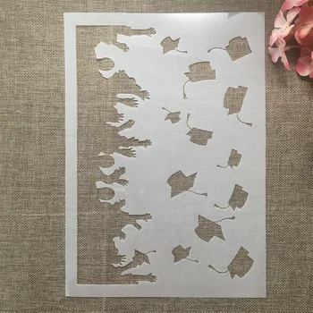A4 29cm Egyetem Érettségi DIY Rétegződés Stencil Falon Festmény Scrapbook Színezés Dombornyomás Album Díszítő Sablon