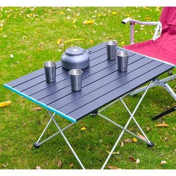 Alumínium Ötvözet, Ultra Könnyű, Összecsukható Kemping Asztal Kerti Bútor Piknik Asztal Hordozható Összecsukható Asztal