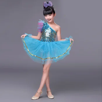Az új children 's Európai stílusú Brit - stílusú tánc, jelmez szakmai teljesítmény Hyun - gabona flitterekkel jelmezek do99
