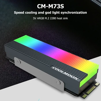 COOLMOON CM-M7S M. 2 ARGB SSD Hűtőborda Hűvösebb 2280 ssd Merevlemez Radiátor Hő Disszipáció Pad-Hatékony hőelvezetés