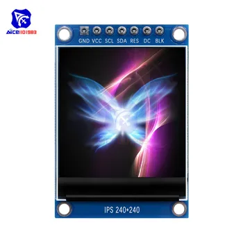 diymore 1.3 Inch TFT LCD Kijelző Modul 240240 IPS Színes 7Pin SPI Interface ST7789 IC Vezető Arduino C51 STM32