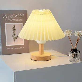 Fény Luxus Háztartási Elalszom LED-es asztali Lámpa Északi Modern, Egyszerű, Kreatív Dekoráció, Tömör Fából készült Tanulmány Olvasó Lámpa Szoba Dekoráció