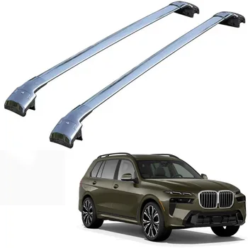 Illik a BMW X7 G07 2019-2023 tetőcsomagtartó Sínek Fuvarozó Kereszt Rúd Tolózárok Alumínium Ezüst, 2db