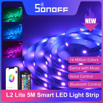 Itead SONOFF L2 Lite 5M EU/US LED Szalag RGB Hangulat Fény Vezérlő DIY Okos Jelenet keresztül eWeLink Támogatás Google Haza Alexa