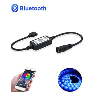 Mini RGB RGBW Bluetooth-kompatibilis DC12V 24V Zene Led Vezérlő 2835 5050 LED Szalag Led Vezérlő ALKALMAZÁS