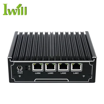 Mini terminál szerver J1900 négymagos hordozható mini router, PC 12V támogatás SSD/HDD