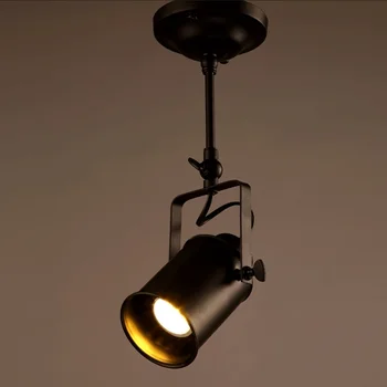 moonlux Loft Bár Fal Szonda Ipari Medál Fény, Fekete E27 Edison Fények, Spotlámpák Ruha Bolt Mennyezeti Lámpa