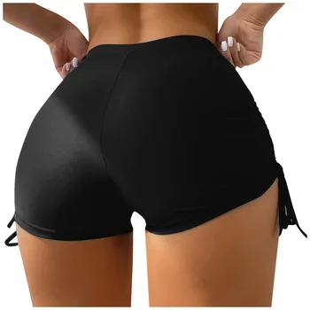 Női Bikini Fürdőruha 2023 Trend Alsó Fürdőruha Állítható Oldalon Nyakkendő úszónadrág Női Rövidnadrág Középső Derék Push Méret