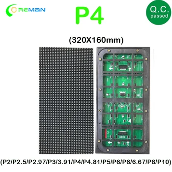 p4 smd kültéri led modul 160X320mm 3in1 RGB színes LED Modul Magas IC Referash Icn2037 5124 led-mátrix panel P4 P5 P6