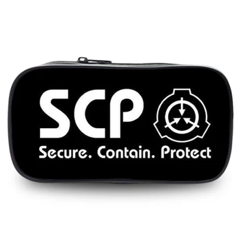 SCP Biztonságos Tartalmaznak, Védik Anime Tárca 8 Inch tolltartó, Iskolai felszerelés, Írószer Tároló Táska Fiúk Lányok Ajándékok