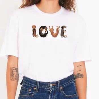 Tacskó Szerelem póló egyedi termékek egyedi termékek női grafikus póló
