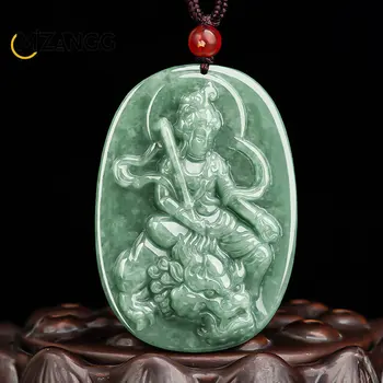 Természetes, hogy Egy Áru Jadeite Manjusri Buddha Nyúl Védőszentje Bab Vetőmag Jadeite Medál Férfi, illetve Női Medál