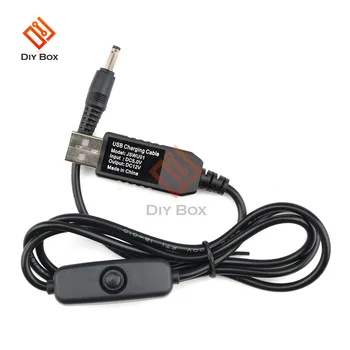 USB-Power Boost Vonal DC 5V DC 5V 9V, 12V Lépés Modul USB Átalakító Adapter Kábel Kapcsoló Csatlakozó Hossza 1m