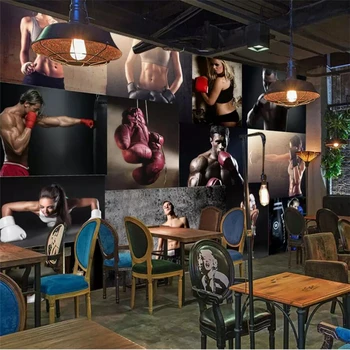 wellyu saját háttérképet a divat, 3d-s fotó falfestmények retro boksz nosztalgia fitness szépség fotó fali szerszámtartó fal papír háttér