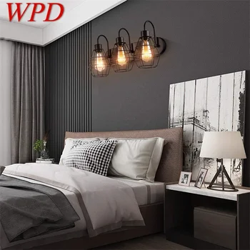 WPD Retro Fali Lámpa Beltéri Lámpatestek Pogácsát Szerelt Eredetiség Design Loft Hálószoba Ipari LED Lámpa