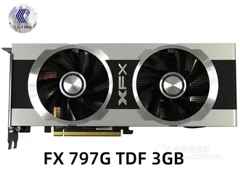 XFX Radeon FX 797G TDF 3 GB Grafikus Kártya GPU Az AMD FX797G 3GB 384bit GDDR5 Videó Kártya PC Számítógépes Játékok HDMI PCI-E X16 Használt