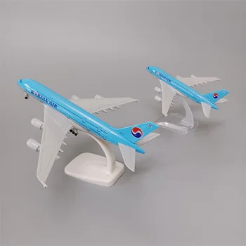 Ötvözet Fém KOREA a KOREAN AIR AIRBUS 380 A380 Airways-Repülőgép Modell Fröccsöntött Levegőben Repülő Modell w Kerekek 16cm 20cm